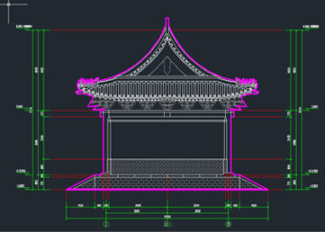 CAD建筑立面圖實例1