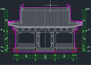 CAD建筑立面圖實例3